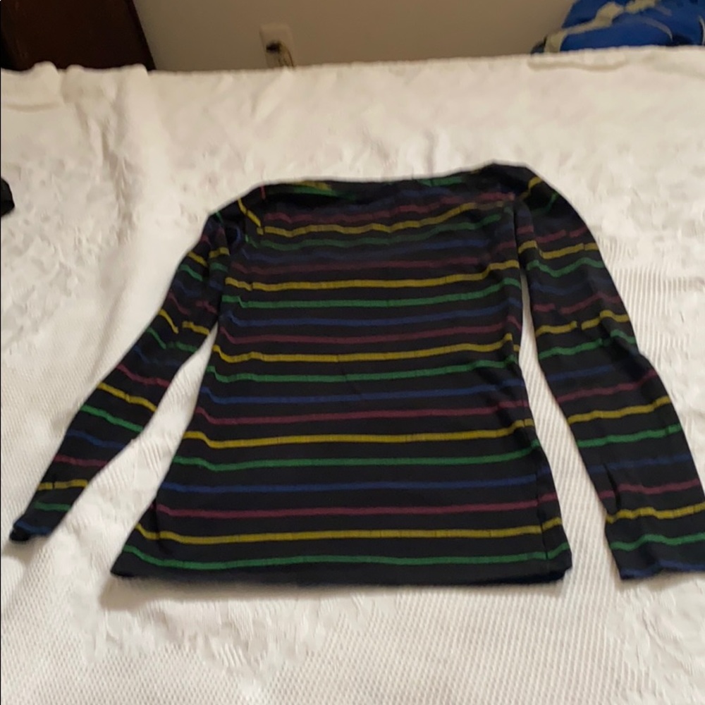 Forever 21 long sleeve knit black striped shirt - Picture 3 of 7